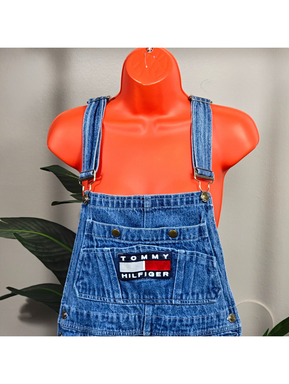 Vintage 90s Tommy Hilfiger Denim Overalls Women's S Blue